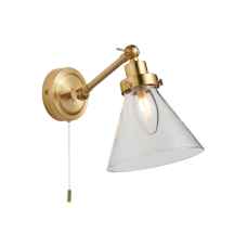 Dawlish Satin Brass Bathroom Wall Light